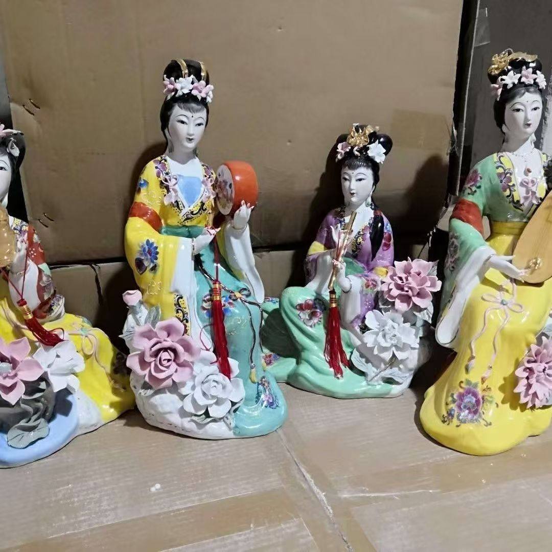陶瓷七仙女神像古典美女四大美女家用供奉佛堂姑娘公主佛像神像体