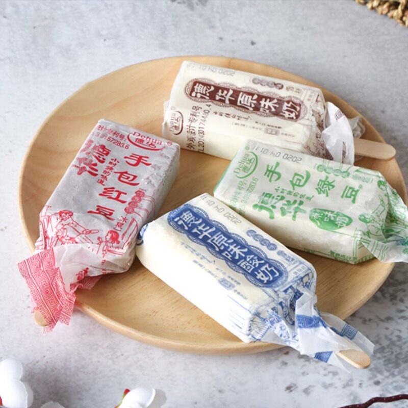 (40支)德华手包红豆绿豆原味奶酸奶雪糕纸包冰棍冰淇淋冷饮
