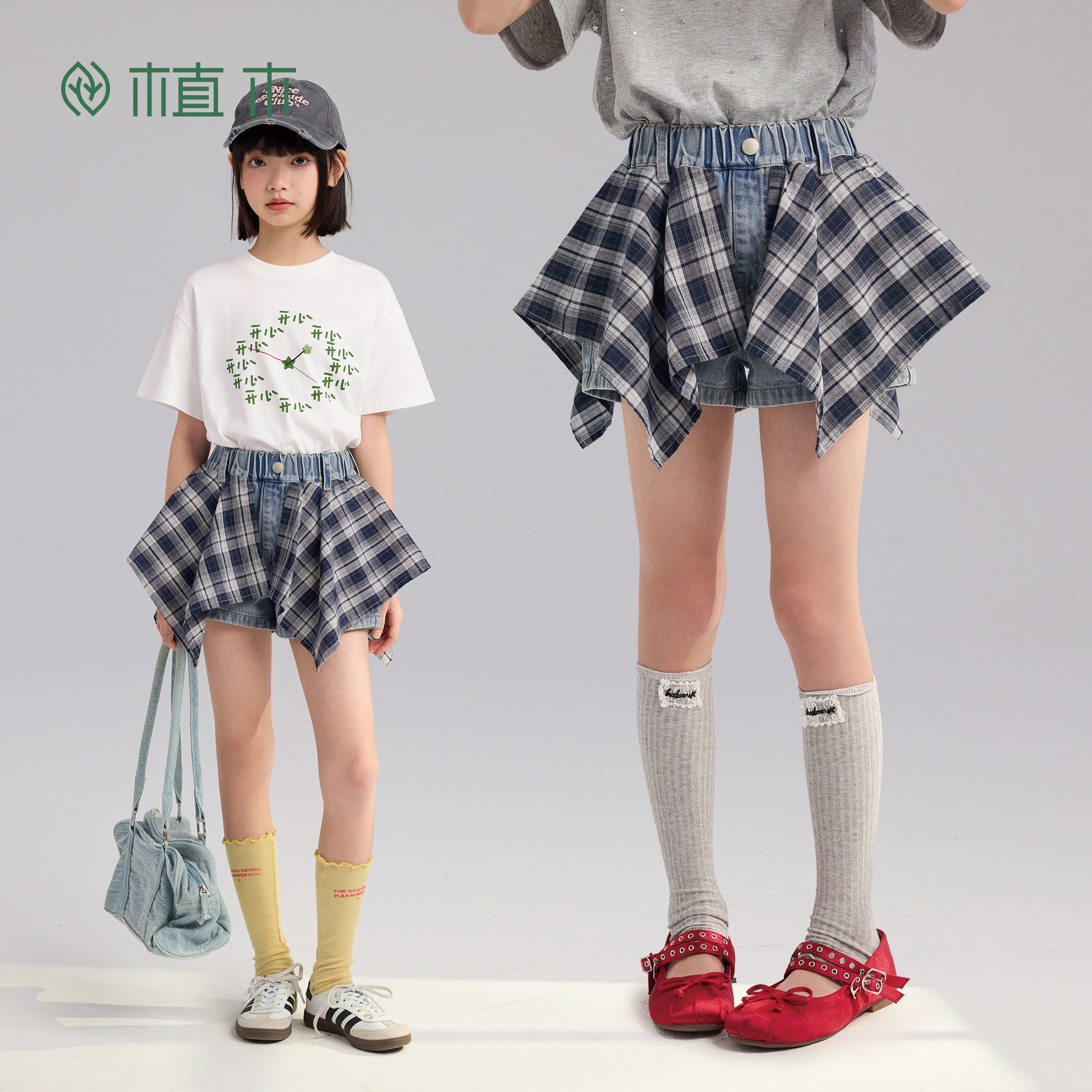 植木 女童短裤外穿夏季儿童牛仔裤子2026新款童装裙裤青少年裤子图片