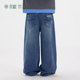 子童装 植木男童裤 中大童做旧水洗直筒牛仔裤 儿童裤 子2026春季 新款