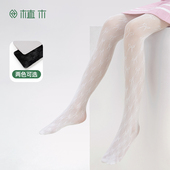 网袜2025夏装 植木童装 中大童蝴蝶结蕾丝洛丽塔女童连裤 新儿童潮