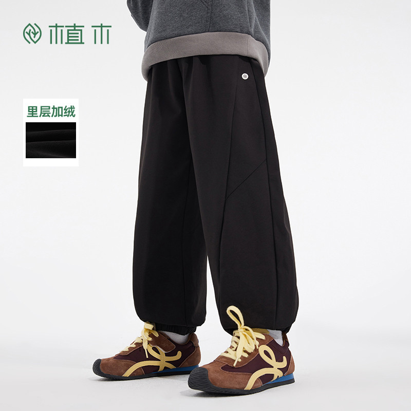 植木童装 儿童裤子2025秋冬新款中大童奥粒绒束脚裤男童加绒裤子,童装/婴儿装/亲子装,裤子,淘宝优惠券,粉丝福利购,淘宝优惠卷