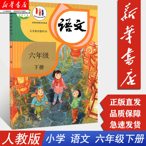 【新华书店直发】六年级下册语文人教版课本部编版6六年级语文书课本下册下学期人教版六年级下册语文书  人民教育出版社 六三制