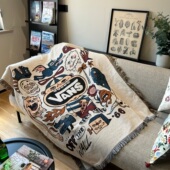 饰挂毯休闲盖毯 插画单双人沙发毯装 美国订单 涂鸦大师
