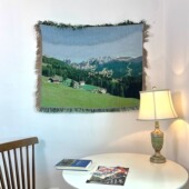 GALA小尺寸挂毯背景布治愈感风景墙面装 饰毯子提花棉线桌布盖巾横