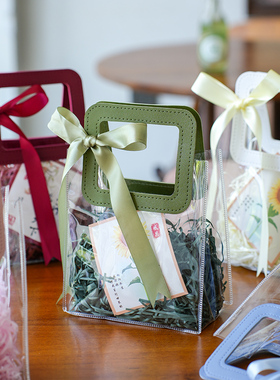 开学透明手提袋教师节礼品袋伴娘伴手礼袋生日礼物包装袋子礼盒空