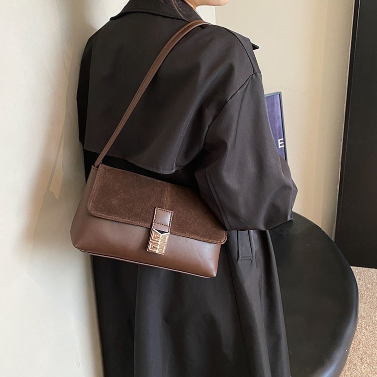 麂皮麂皮复古腋下包高级感复古