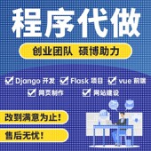 Python代编程序代做django开发flask项目vue前端GUI设计网页制作