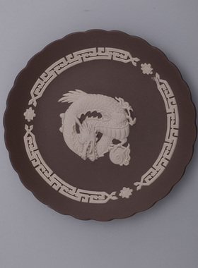 Wedgwood英国玮致活Jasper浮雕玉石系列龙年纪念盘
