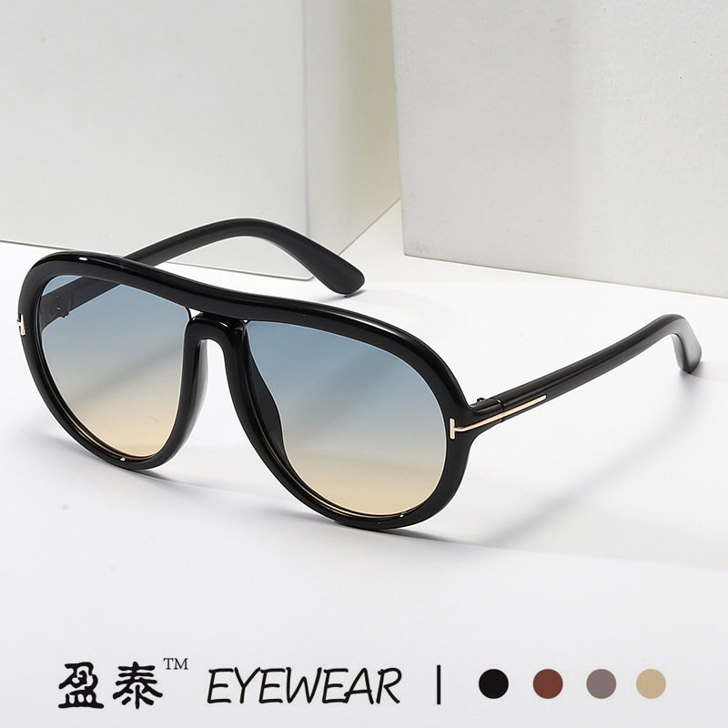 日本gentle motto新款双梁时尚太阳镜潮流蛤蟆墨镜复古t字男女