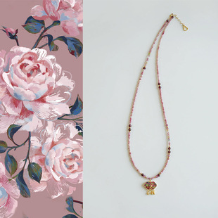 日本gentle motto如愿锁吊坠石项链女夏季轻奢小众锁骨链高级感