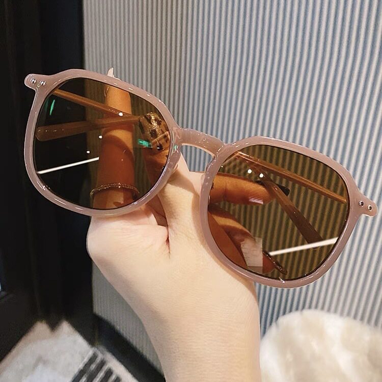 日本gentle motto新款茶色墨镜女ins潮流复古大框街拍米钉