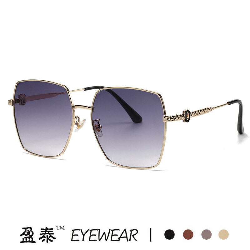 日本gentle motto新款d家金属太阳眼镜 街拍太阳镜方形复古墨镜