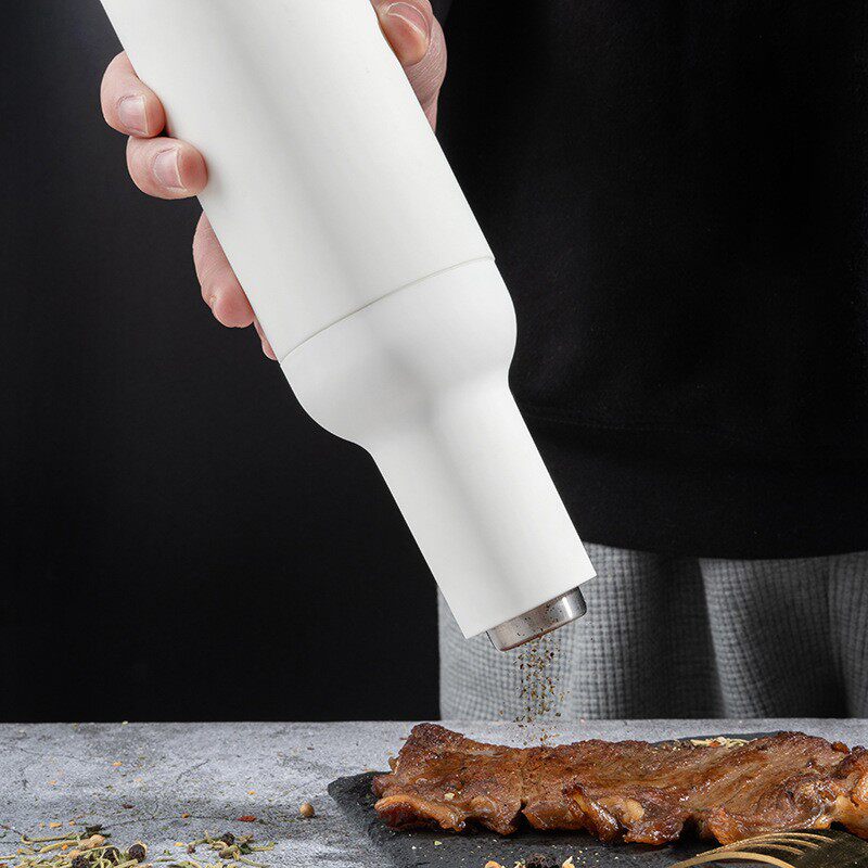 亚马逊热销重力感应电动胡椒研磨器黑白胡椒花椒研磨器