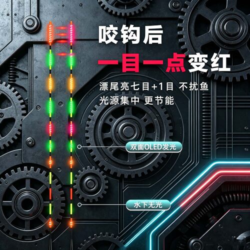 一目变色高灵敏灌胶漂尾