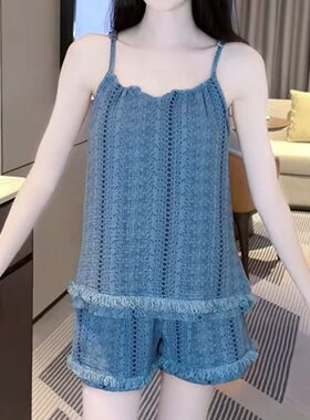 复古风吊带可外穿睡衣女生夏季款