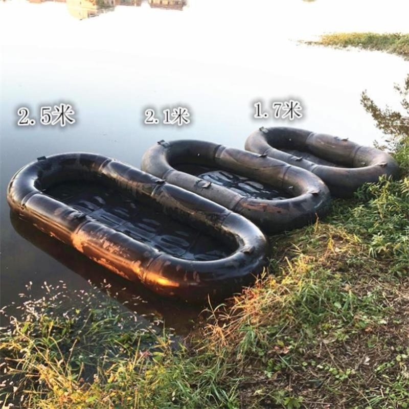 自制内胎轮胎橡皮加厚自制下网船单人钓鱼折叠船丁基胶漂流艇耐磨