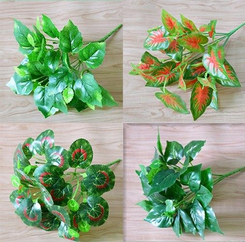 单支假花仿真植物墙室外工程装饰花塑料花卉绿萝叶葡萄叶绿植花艺