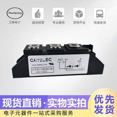 CATELEC西班牙可控硅模块CTD116GK08 12 14 16 18全新 当天可发