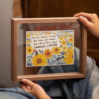 双面透明照片相框摆台装裱画框空框6寸8寸标本展示框a4A3海报框架