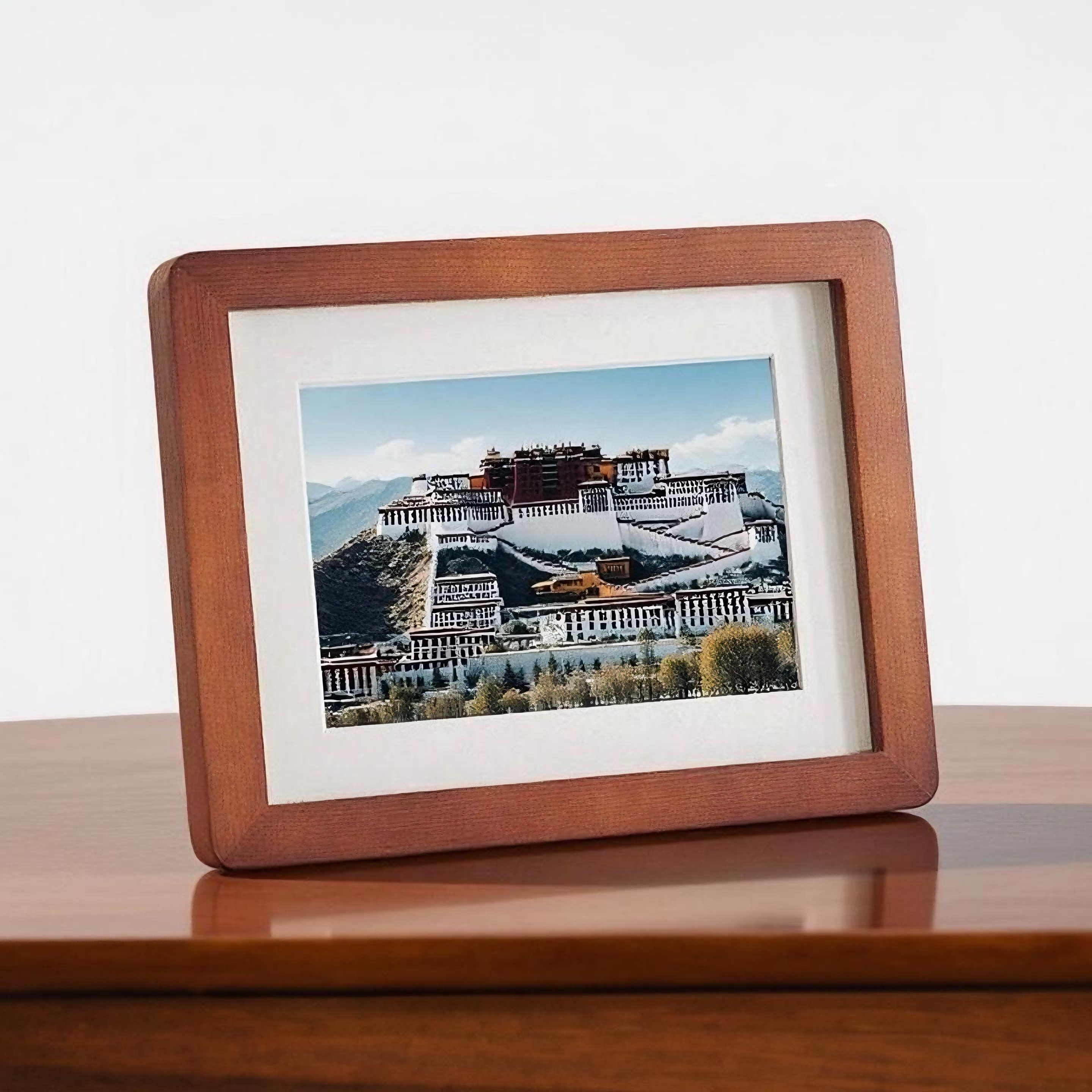 圆角实木相框摆台洗照片定制加打印做成相册框678挂墙高级感六寸