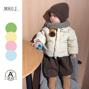 MOGUJ儿童羽绒服2025秋冬新款男女宝宝韩系百搭面包服保暖外套潮