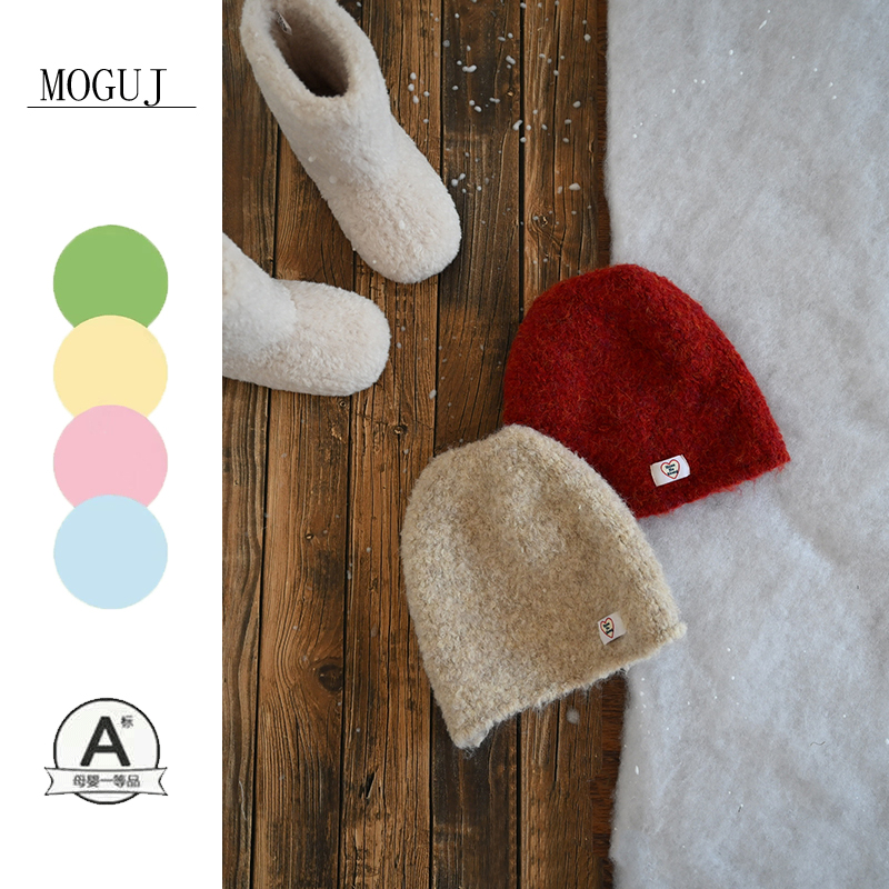 男女宝宝居家保暖毛线帽