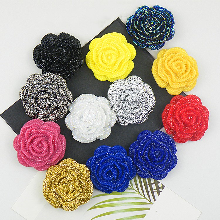 高档貂皮衣服扣花瓣女水晶钻扣