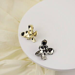 双拼组合花瓣金属纽扣高级感钮扣泠淡风个性欧美风上衣外套气质扣