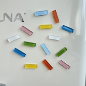 创意长条马赛克冰箱贴彩色玻璃磁吸磁铁磁力吸家居装 饰磁贴洞洞板