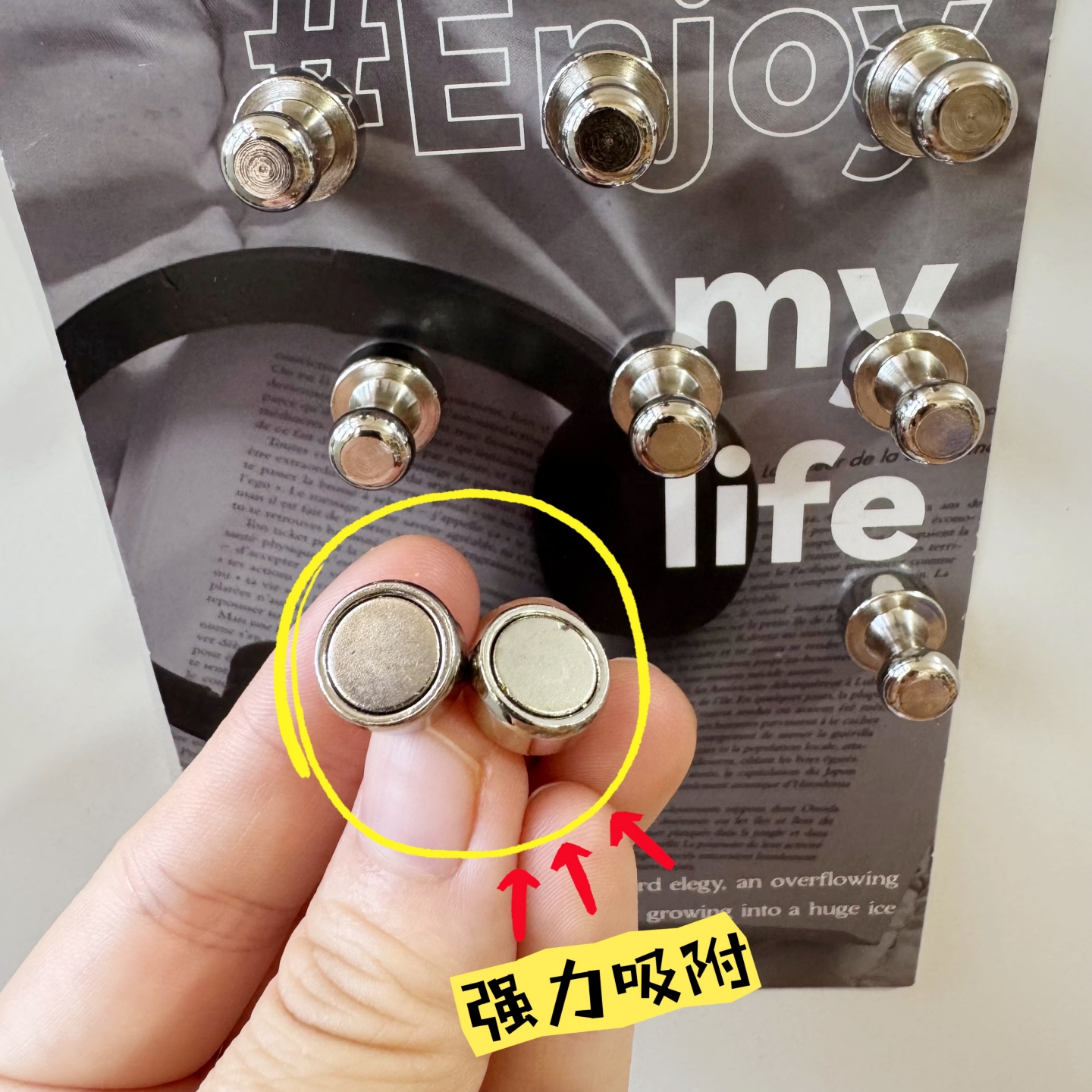 创意强力磁铁金属冰箱贴洞洞板入户门磁吸装饰磁贴磁力贴个性磁吸