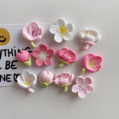 清新装饰花朵冰箱贴磁贴田园桃花