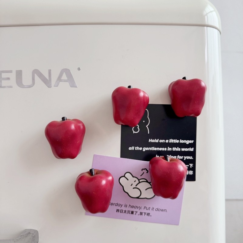 【4个包邮】平安果磁吸冰箱贴新年开运红苹果磁性洞洞板留言贴,家居饰品,冰箱贴,淘宝优惠券,粉丝福利购,淘宝优惠卷