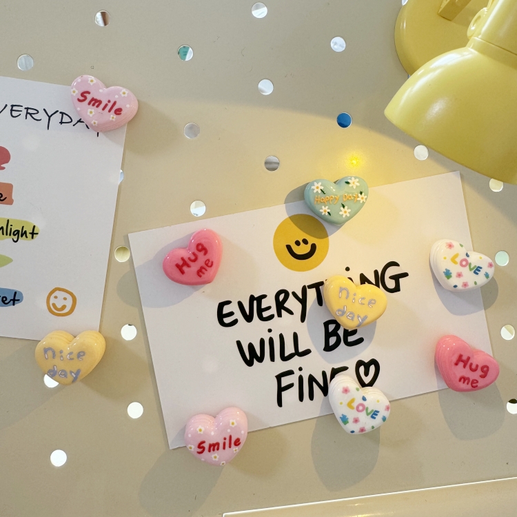 可爱英文字母爱心冰箱贴磁贴留言板洞洞板磁力贴装饰磁贴吸铁石