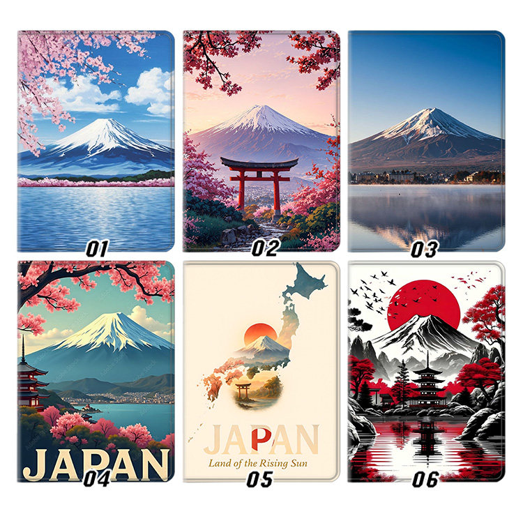 旅游景点 富士山 日本平板保护壳适用华为MatePad 11.5 2026款蚕丝纹带笔槽荣耀X8小米Redmi K Pad 13寸