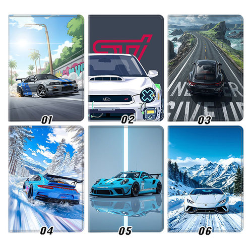 GTR赛车跑道白色蓝色外壳适用ipad10.2软air345第十代保护套matepad11笔槽mini6小米7pro13寸10.9荣耀9小新