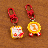 创意奖章钥匙扣可爱迷你书包挂件学生期末考试奖励鼓励优秀小礼品