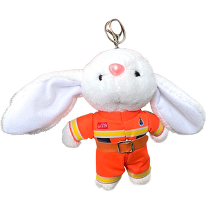 网红民警公仔钥匙扣创意小熊纪念品礼物挂件警察交警火警消防官兵