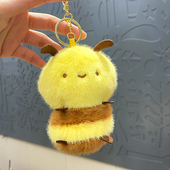 可爱小蜜蜂毛绒书包挂件公仔钥匙扣挂饰卡通包包挂件玩偶动物