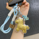 2025新款 创意马上有钱手机链挂件钥匙扣包包挂饰送朋友塑箔金马