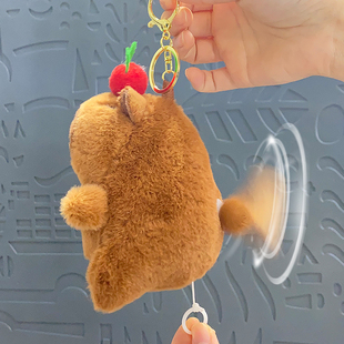 摇屁股网红卡皮巴拉毛绒公仔挂件水豚书包挂饰钥匙扣迷你包挂件