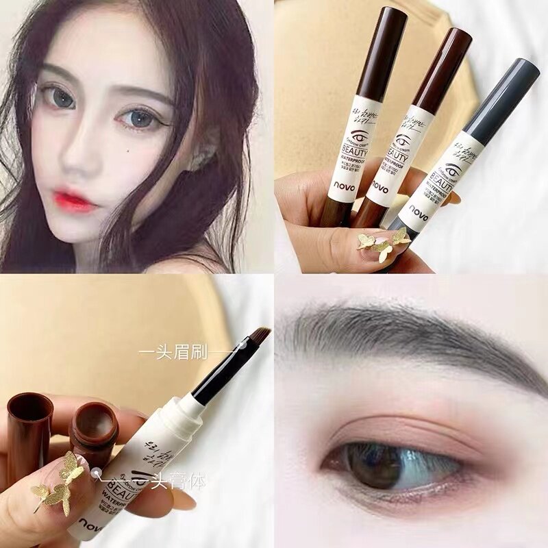 李佳琪游泳用眉膏半眉笔防水防汗持久自然不脱色野生眉女