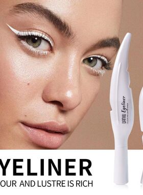 QIANXIU跨境爆款彩妆白色眼线笔 不晕染极细速干彩色眼线液批发