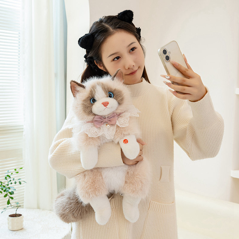 仿真布偶猫咪背包送女孩女生毛绒玩具生日礼物玩偶抱睡觉专用公仔,玩具/童车/益智/积木/模型,毛绒/玩偶/公仔/布艺类玩具,淘宝优惠券,粉丝福利购,淘宝优惠卷