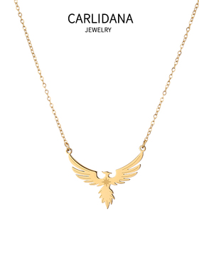 小众设计希腊神话火鸟复古项链IPG18K镀金欧洲不死鸟菲尼克斯项链