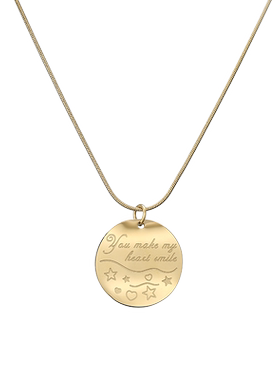 圆牌字母钛钢冷淡风韩版锁骨链