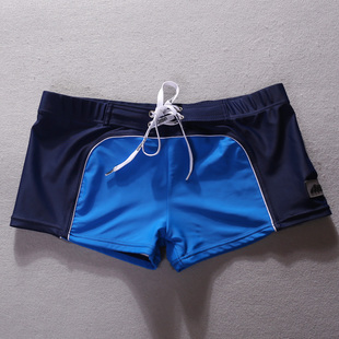 时髦运动成人男式 游泳裤 泳衣 男士 潮流中腰舒适撞色男生大平角泳裤