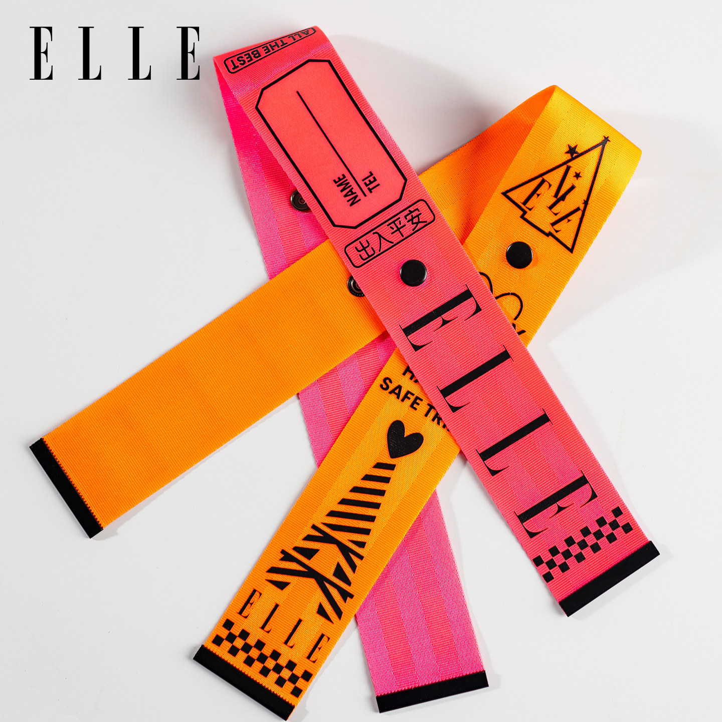 ELLE可写字行李箱防丢行李牌个性化标签识别旅行周边出行挂牌按扣