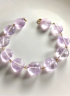 仙女薰衣草水晶包金时尚款风手链