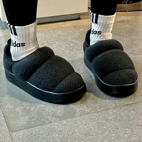 阿迪达斯adidas男女鞋PUFFYLETTE面包鞋一脚蹬板鞋运动 IG7152